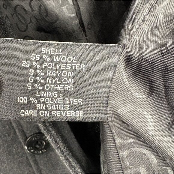 Guess Los Angeles Women's Wool Blend Short Peacoat L Gray Outerwear Old Money - Picture 6 of 10